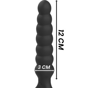 Dilatatore e stimolatore anale Blacksilver in silicone, 12 cm