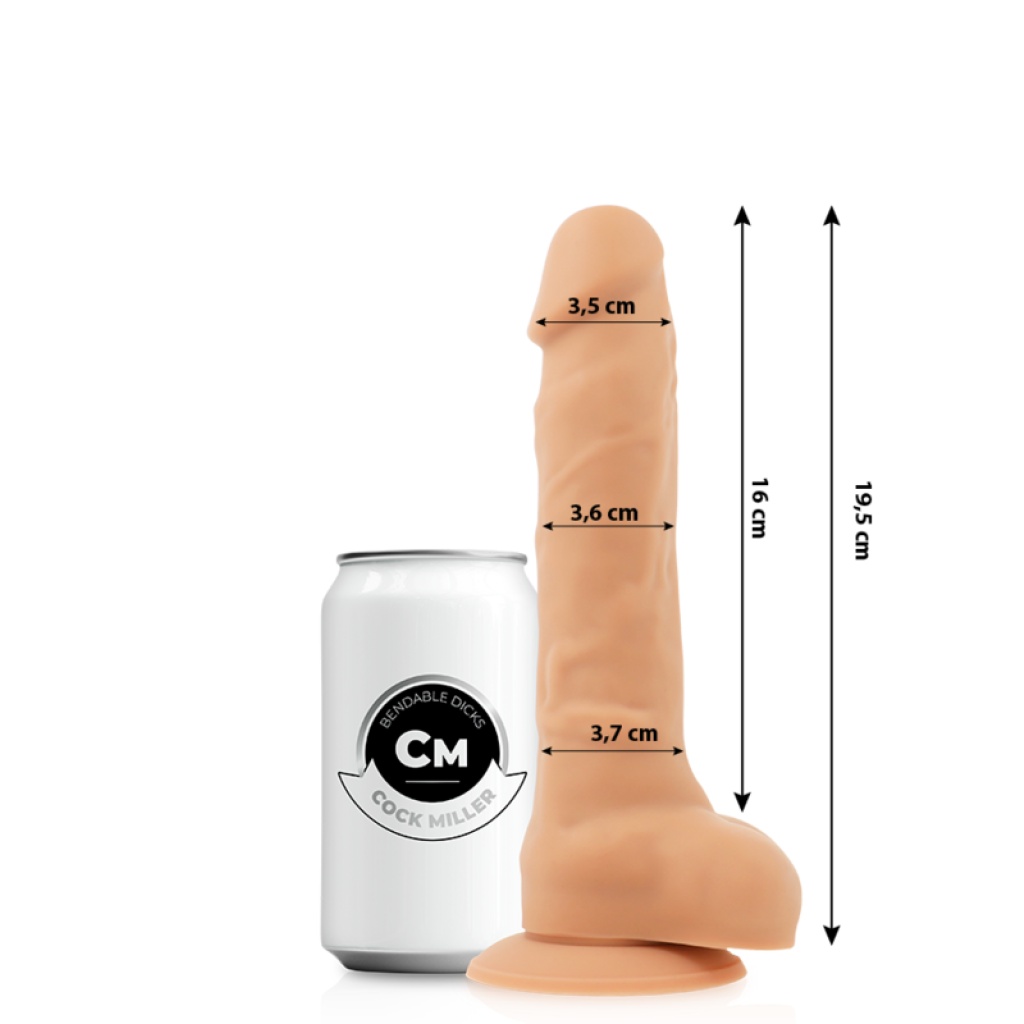 DILDO COCKSIL ARTICOLABILE  IN SILICONE DENSIT 19,5 CM – COCK MILLER