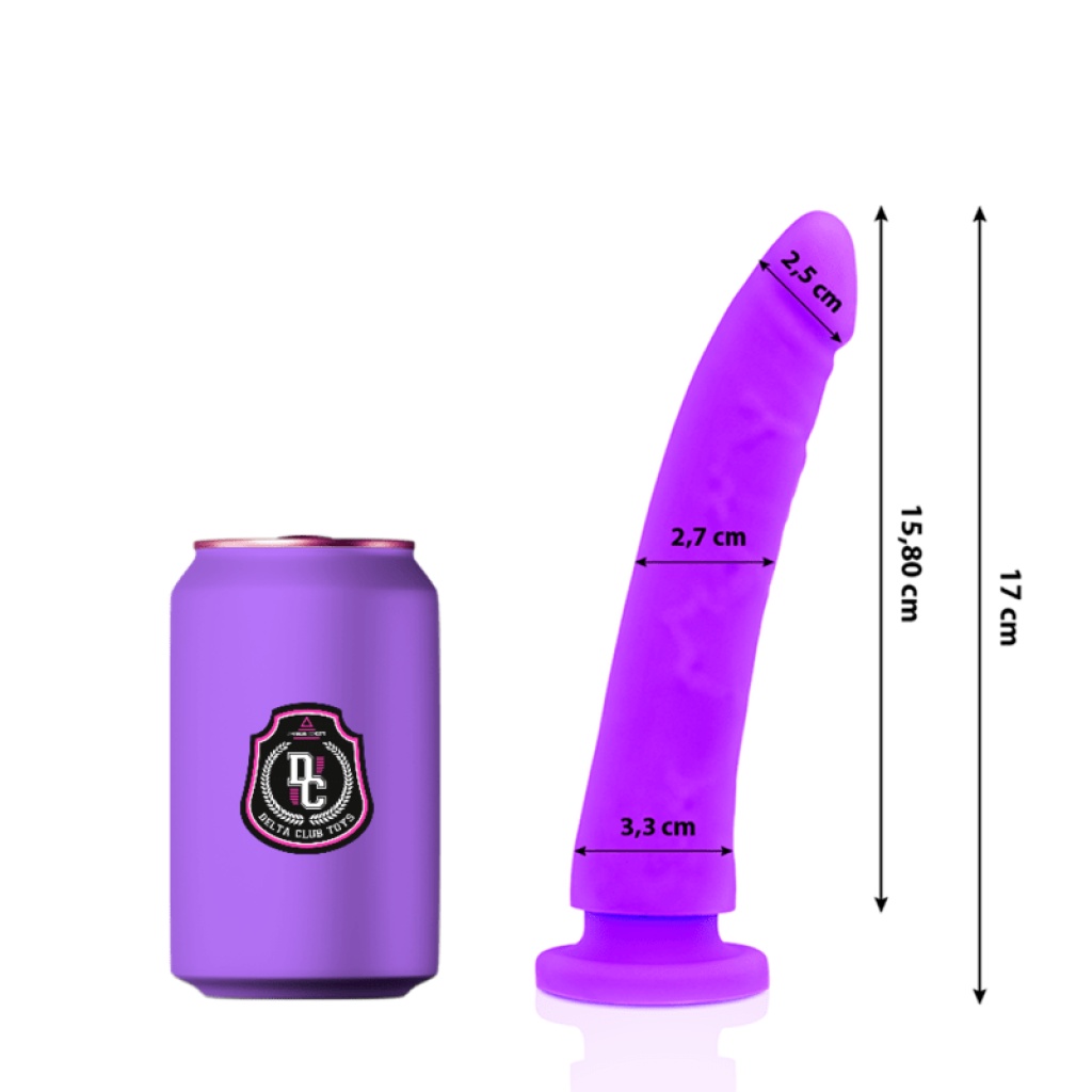 DILDO IN SILICONE MEDICO LILLA 17 CM -O- 3 CM – DELTA CLUB