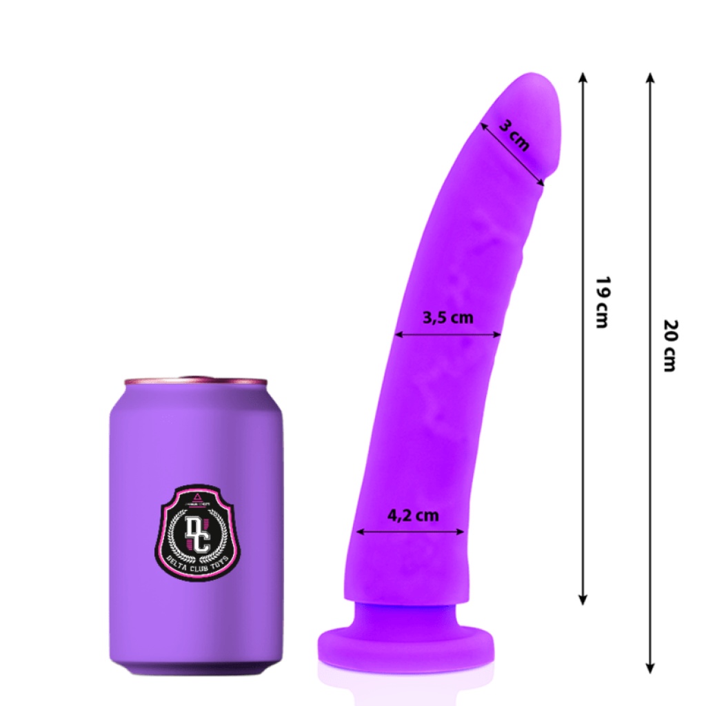 DILDO IN SILICONE MEDICO LILLA 20 CM -O- 4 CM – DELTA CLUB