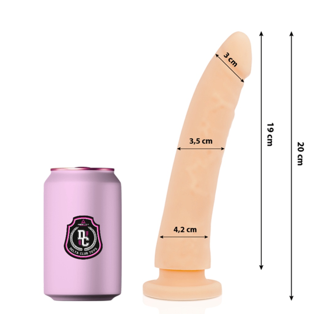DILDO IN SILICONE MEDICO NATURALE 20 CM -O- 4 CM – DELTA CLUB