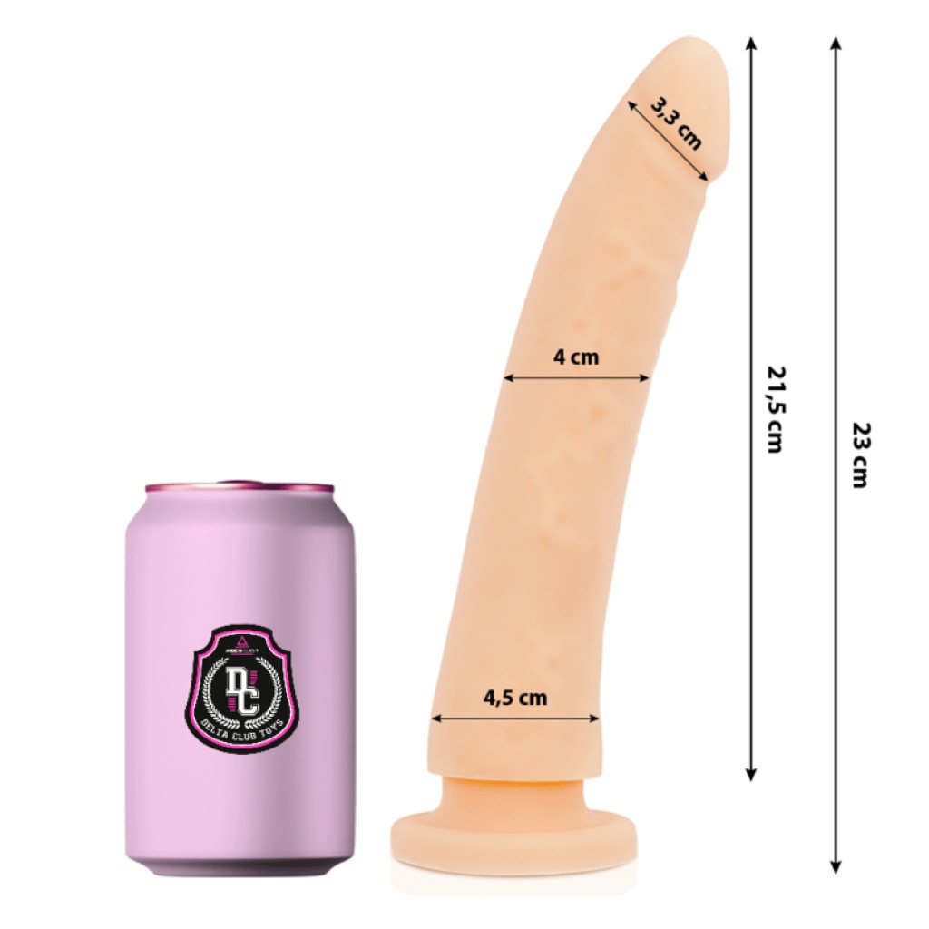 DILDO IN SILICONE MEDICO NATURALE  23 CM -O- 4.5 CM – DELTA CLUB