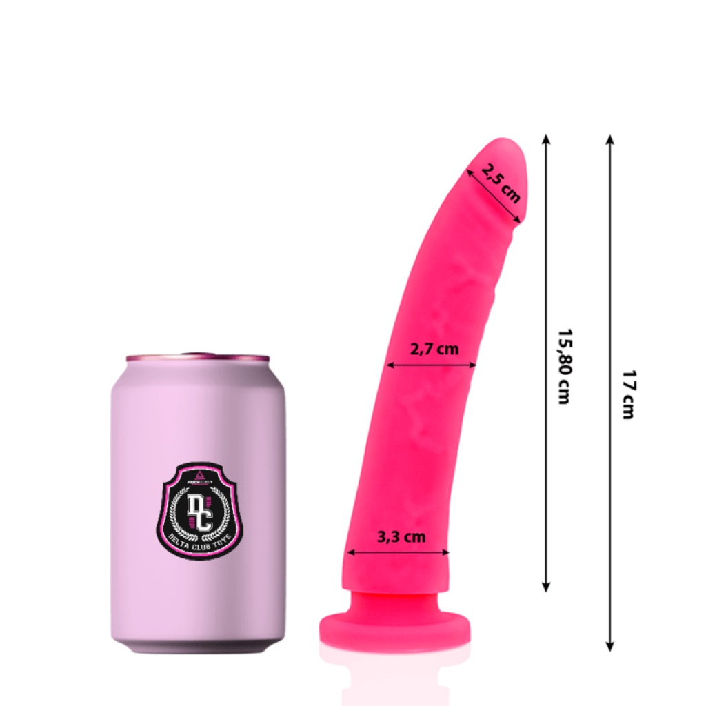 DILDO IN SILICONE MEDICO ROSA 17 CM -O- 3 CM – DELTA CLUB