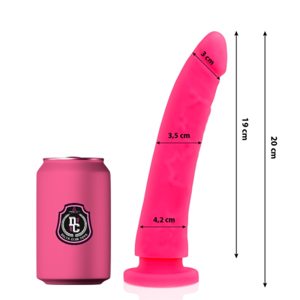 Dildo in silicone medico rosa 20 cm -o- 4 cm - Delta Club