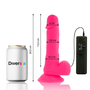 Dildo-vibrante-flessibile-rosa-20.5 cm o 4.2 cm -Diversia