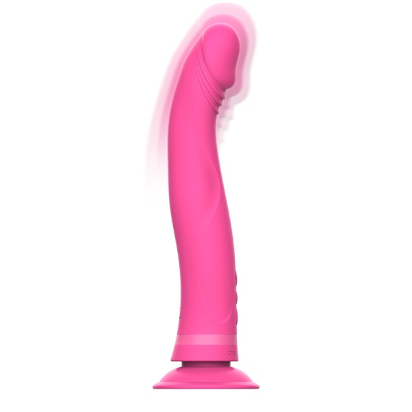 Dildo vibratore Michelangelo in silicone rosa - Intense