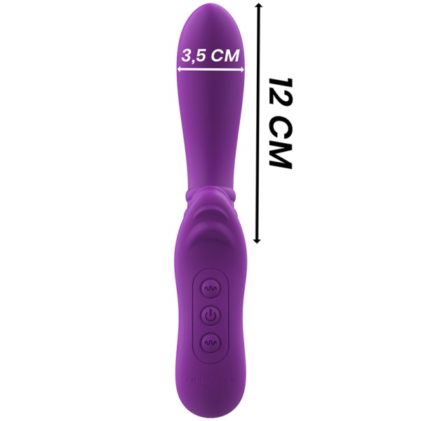 VIBRATORE RABBIT FLESSIBILE HARRY CON LINGUA VIOLA - INTENSE - immagine 4