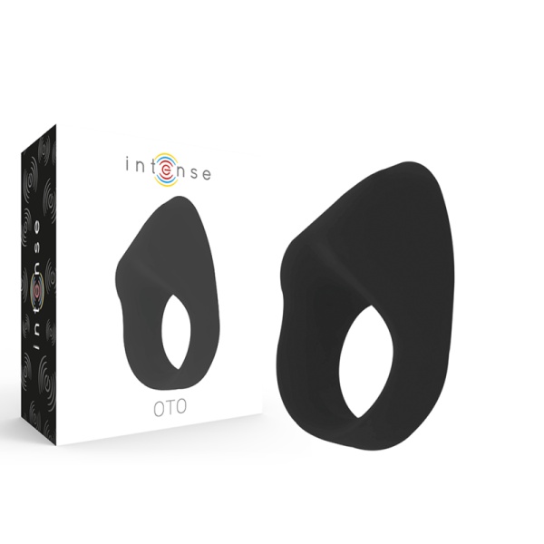 ANELLO FALLICO CON VIBRAZIONE RICARICABILE OTO NERO - INTENSE - immagine 2