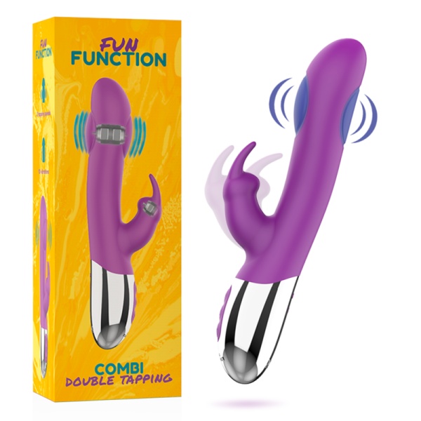 VIBRATORE RABBIT COMBI DOUBLE TAPPING - FUN FUNCTION - immagine 2