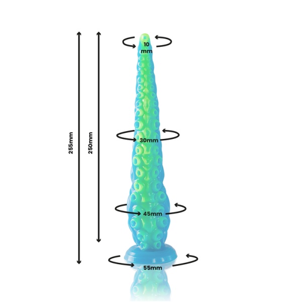 DILDO FLUORESCENTE CON TENTACOLI SOTTILI DI SCYLLA TAGLIA PICCOLA - EPIC - immagine 3