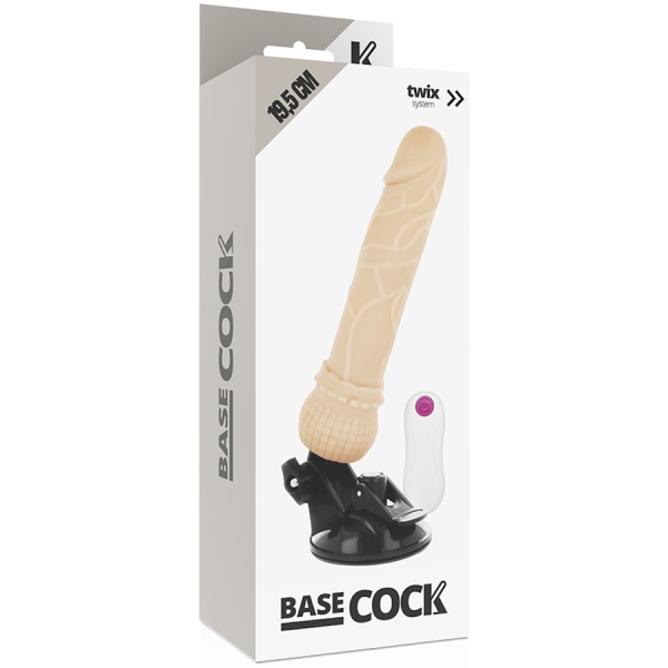 VIBRATORE REALISTICO TELECOMANDO 19.5 CM -O- 4 CM - BASECOCK - immagine 4