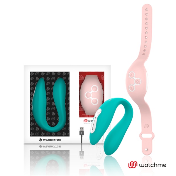 VIBRATORE PER COPPIA E TELECOMANDO CON TECNOLOGIA WATCHME ACQUA/ROSA - WEARWATCH - immagine 2