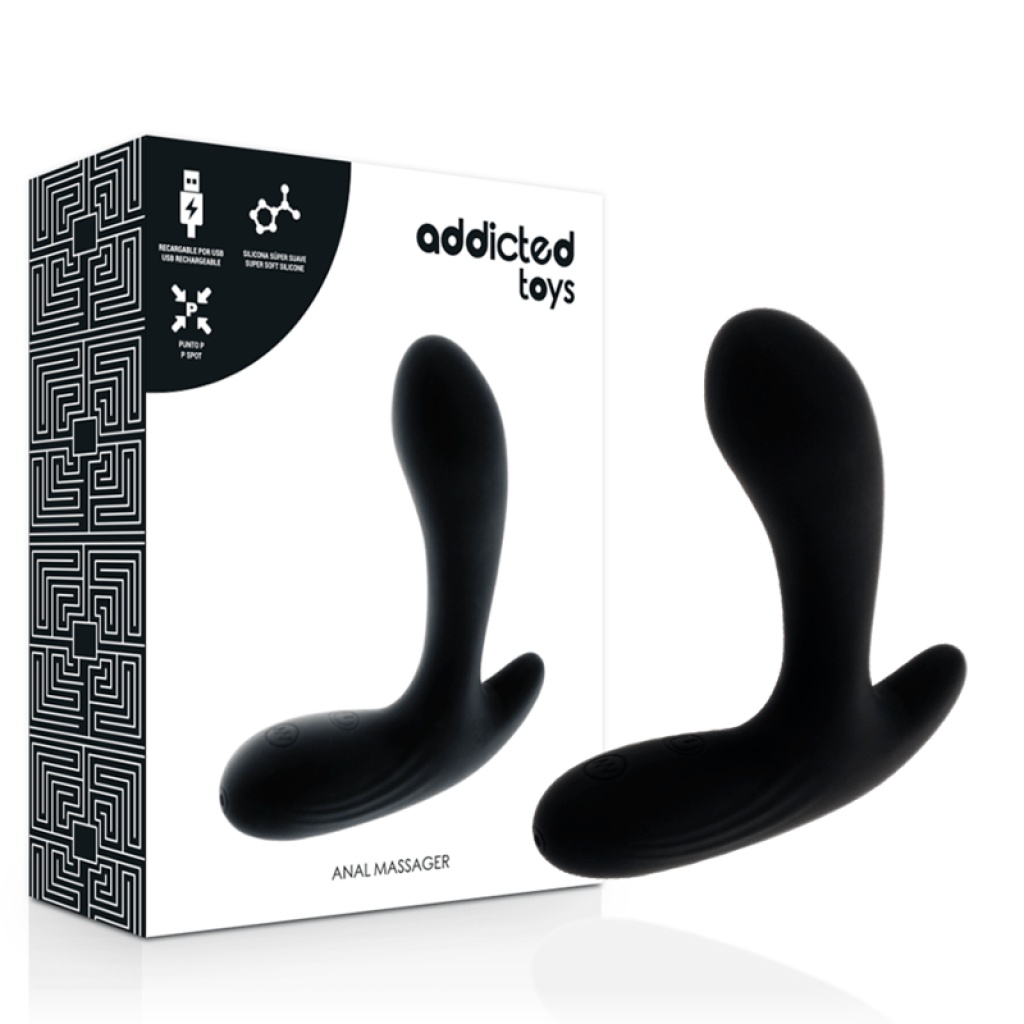 MASSAGGIATORE ANALE MASCHILE CON VIBRAZIONE NERO – ADDICTED TOYS