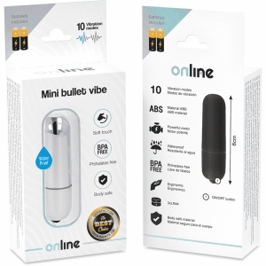 Mini vibratore argento - Online