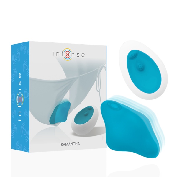 Stimolatore clitoride Samantha Pantie con telecomando blu - Intense