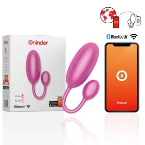 Uovo vibrante rosa Oninder 7,5cm con app gratuita