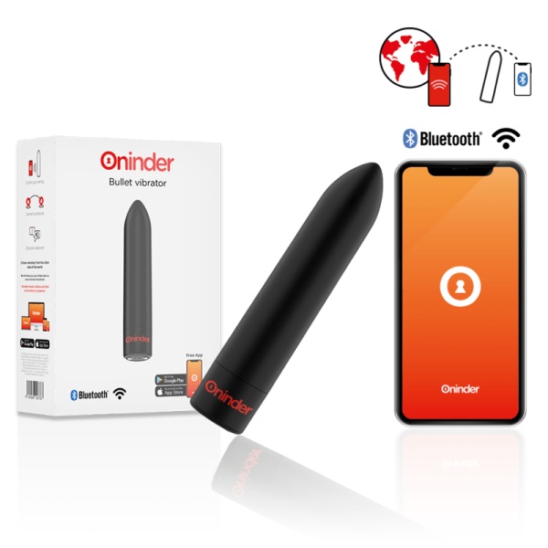 Vibratore bullet nero con app gratuita, 9 modalità di vibrazione e ricarica USB