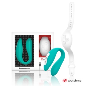 Vibratore per coppia e telecomando Watchme acqua/bianco - Wearwatch