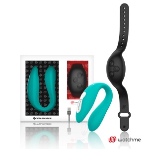 Vibratore per coppia e telecomando Watchme acqua/nero - Wearwatch