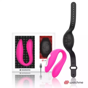 Vibratore per coppia e telecomando Watchme fucsia/nero - Wearwatch