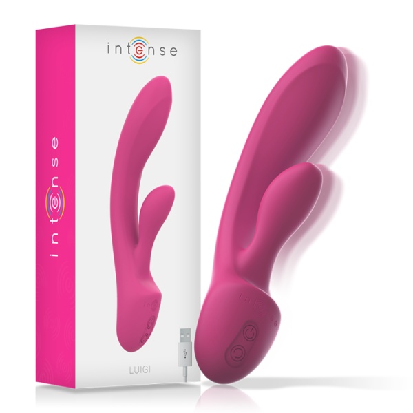 Vibratore rabbit Luigi silicone liquido rosa - Intense