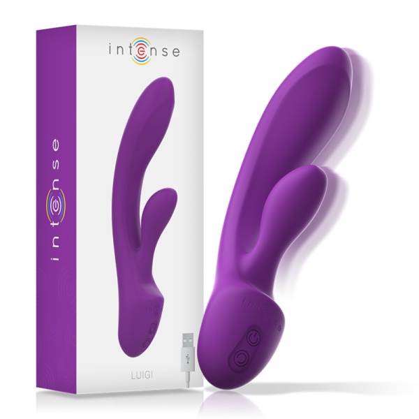 Vibratore rabbit Luigi silicone liquido viola - Intense