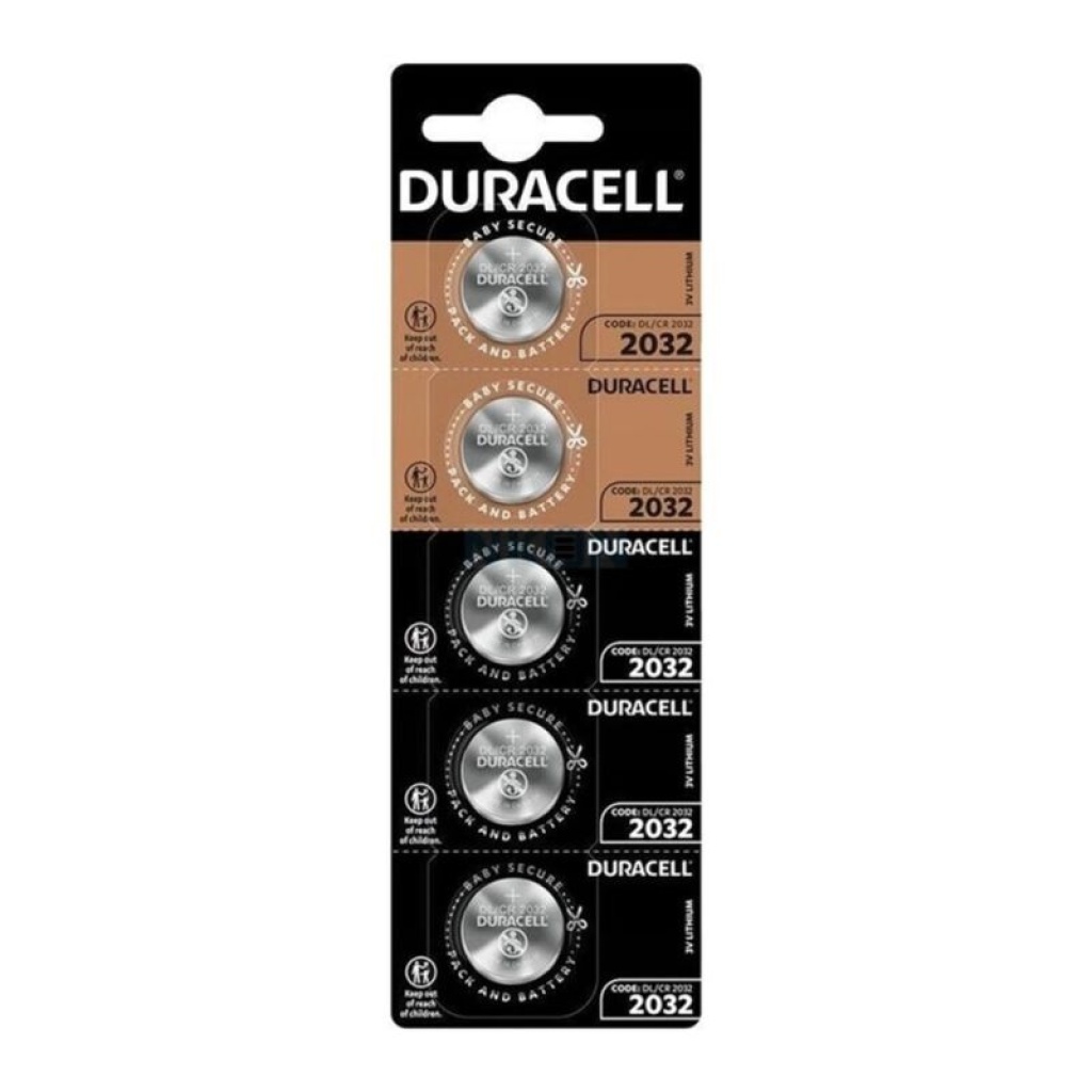 DURACELL – BATTERIA BOTTONE LITIO CR2032 3V 5 UNIT