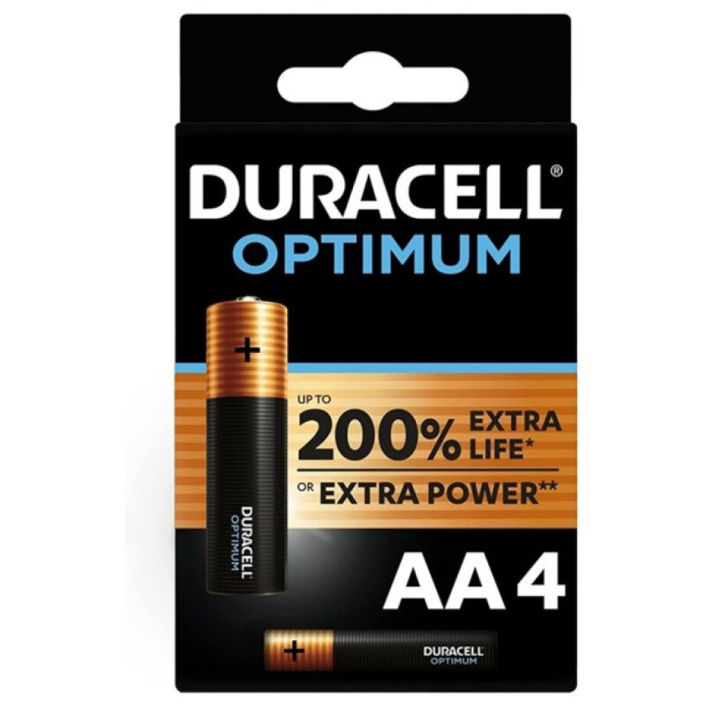 DURACELL – OPTIMUM 200 BATTERIA ALCALINA AA LR6 4 UNIT