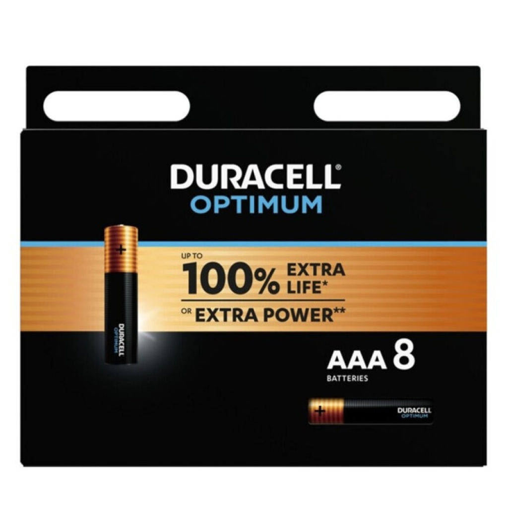 DURACELL – BATTERIA ALCALINA OPTIMUM AAA LR03 8 UNIT