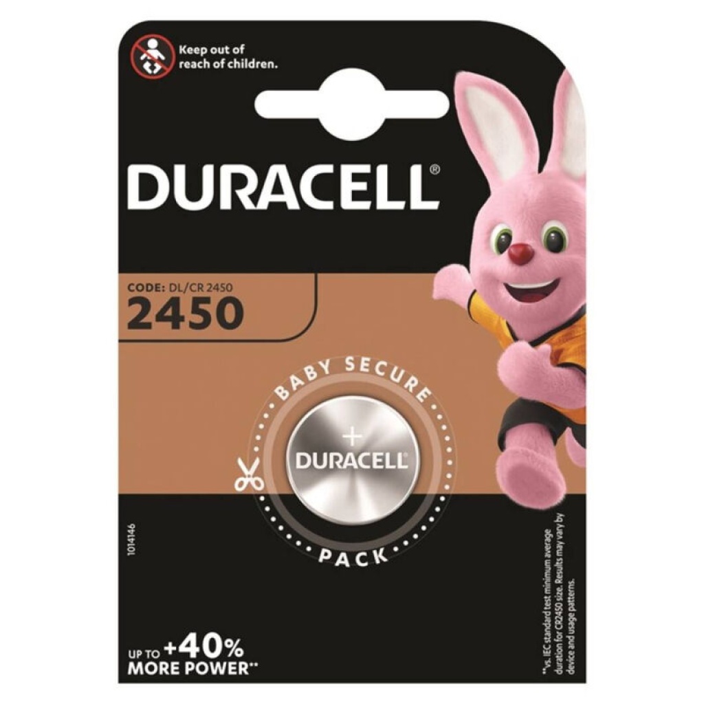 DURACELL – BATTERIA BOTTONE LITIO CR2450 3V 1 UNIT