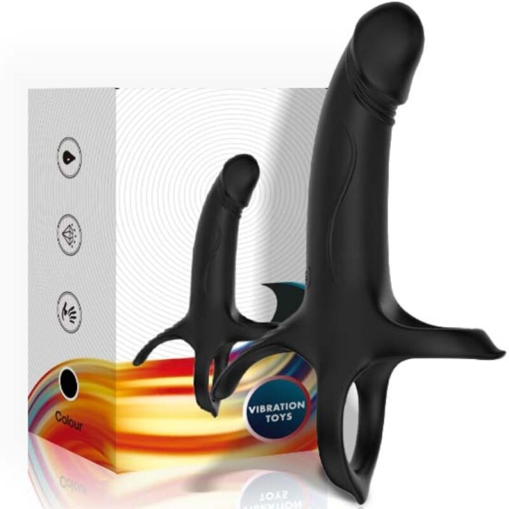 ARMONY – DILDO CON ANELLO E VIBRATORE NERO