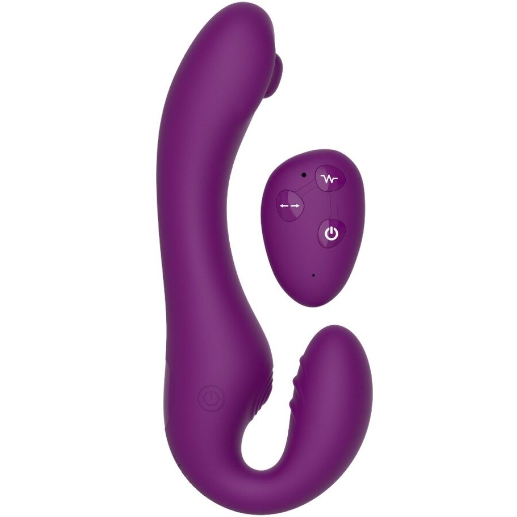 XOCOON – VIBRATORE 2 IN 1 STRAPLESS STRAP-ON CON TELECOMANDO VIOLA