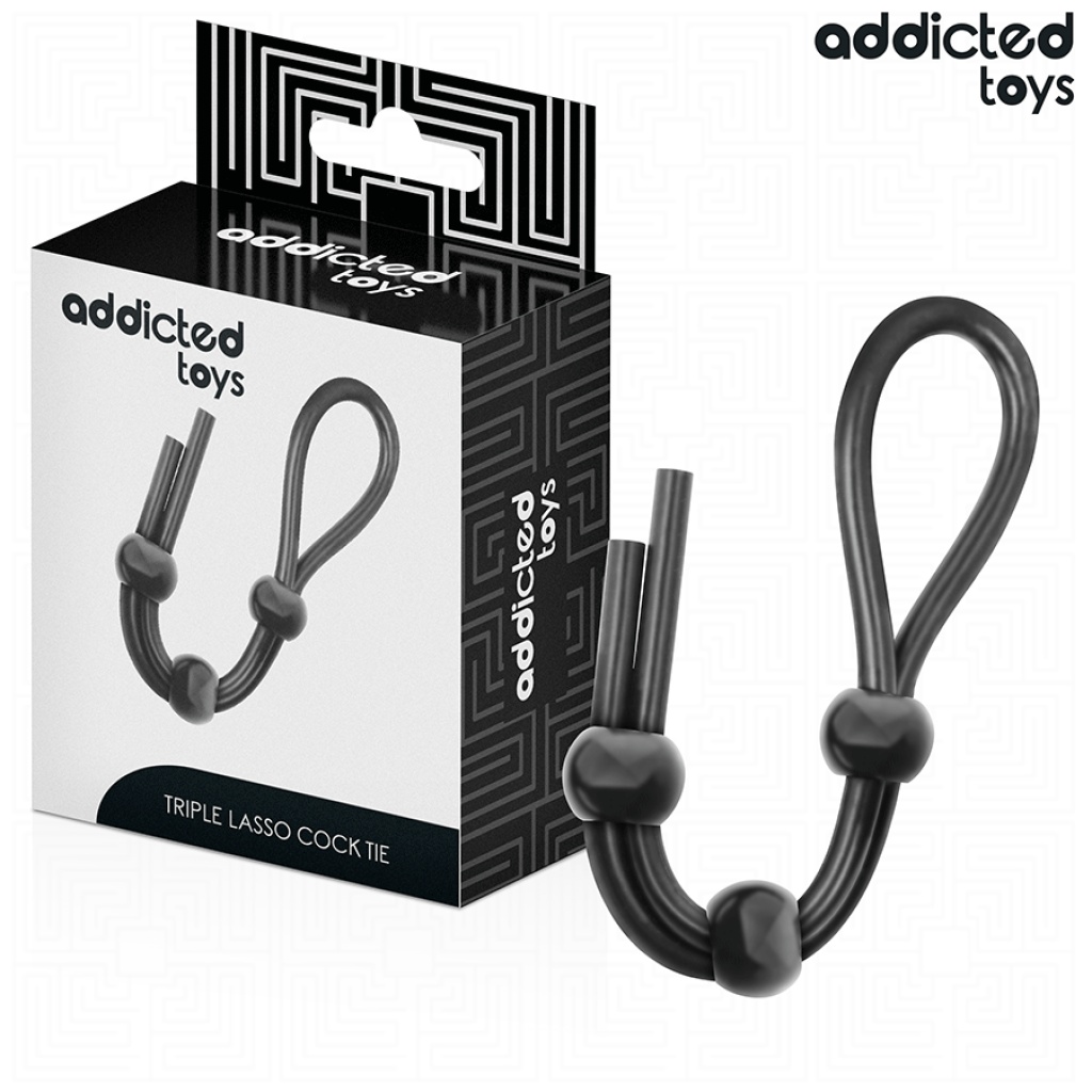 ADDICTED TOYS – CORDA IN SILICONE PER IL PENE A TRIPLO ANELLO