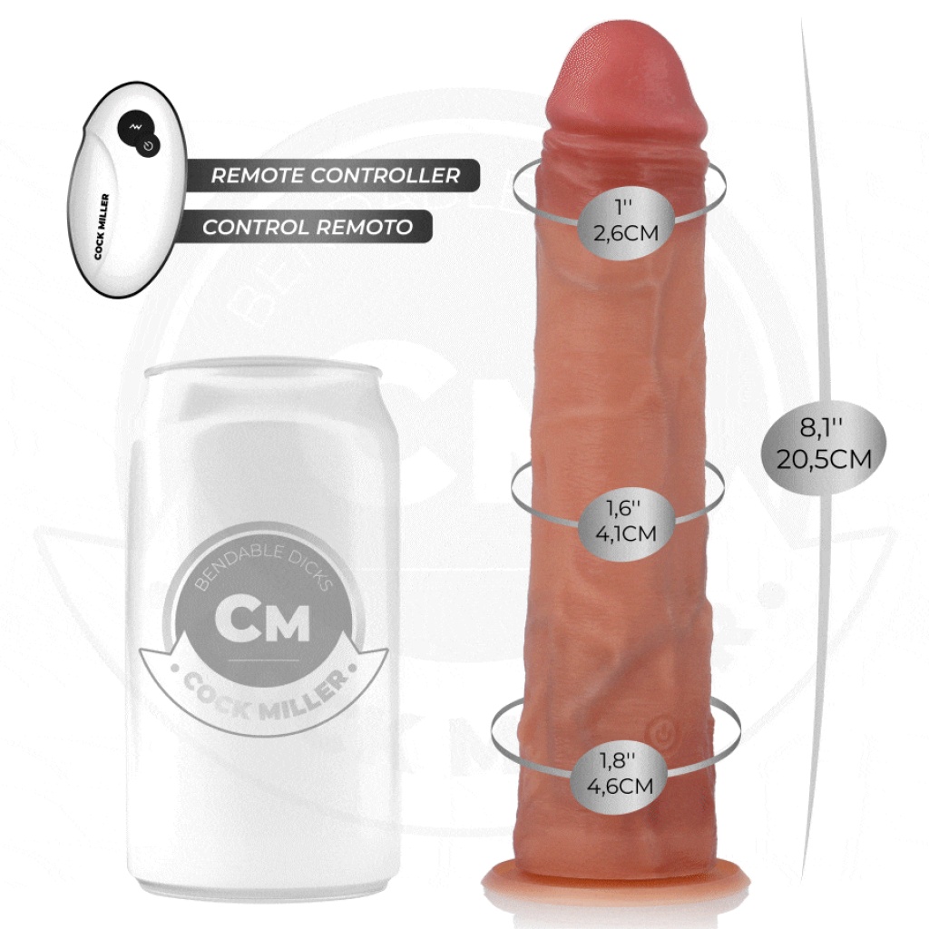 COCK MILLER – DILDO IPERREALISTICO CON VENTOSA E SPINTA CON TELECOMANDO 20,5 CM