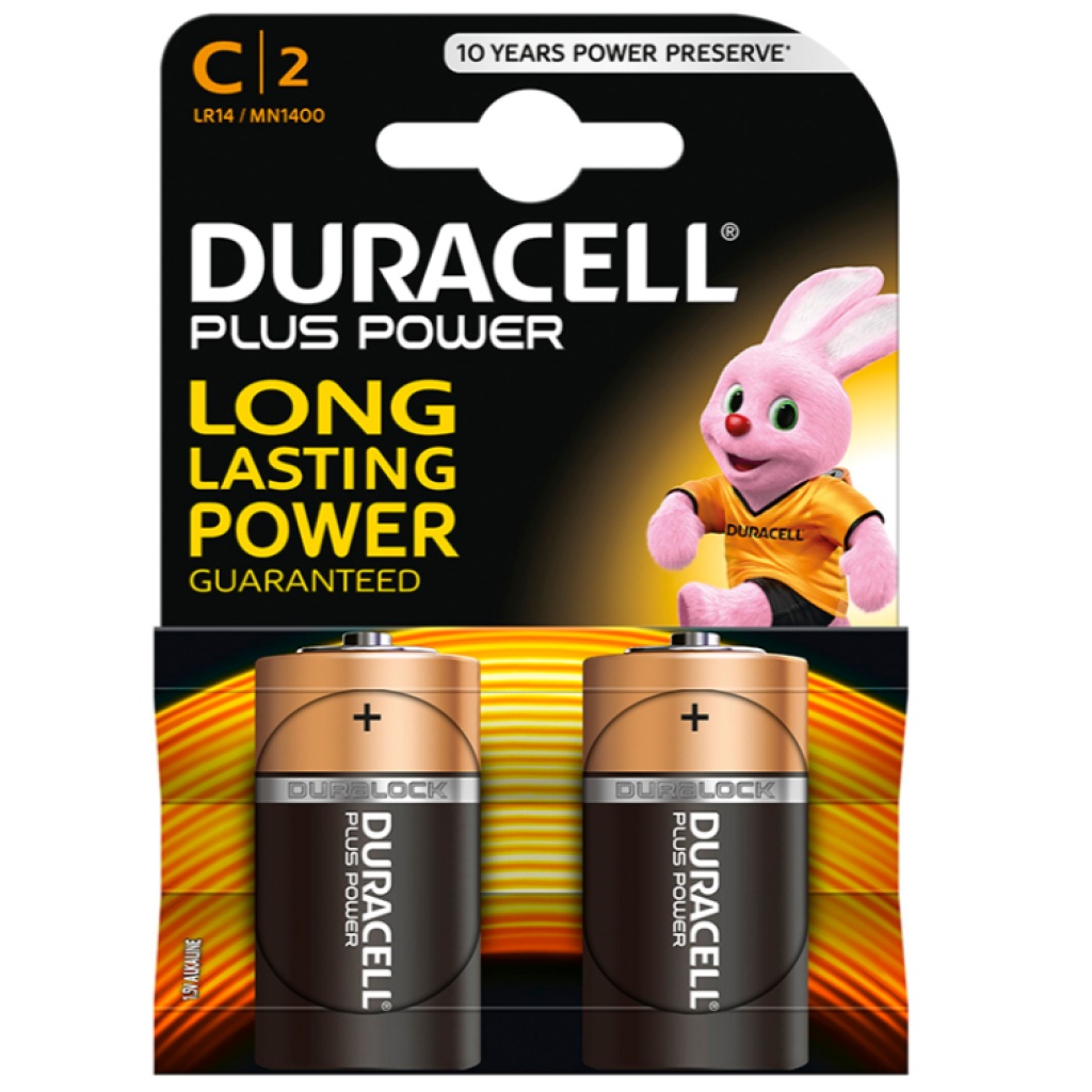 DURACELL – BATTERIA – PLUS POWER C LR14 2 UNIT
